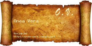 Onea Vera névjegykártya